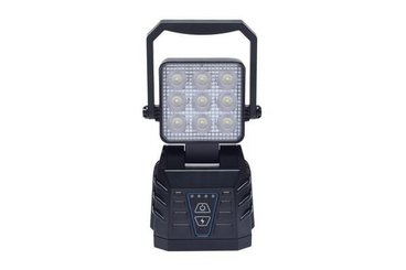 Pièces agricoles - Eclairage - Phare de travail à LED rechargeable, blanche/orange, 9 LED haute puissance, avec support mural