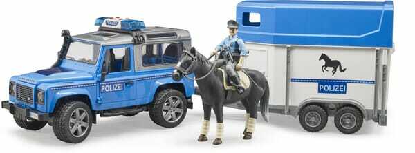 Loisirs - Jouets - Land Rover Police avec van pour chevaux