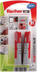 Pièces agricoles - Fasteners - Chevilles tous matériaux DuoPower 14x70 / Blister de 2