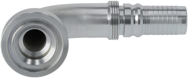 Pièces agricoles - Hydraulique - Raccord à sertir 4SH-DN25 bride Ø 54,0 mm 90°