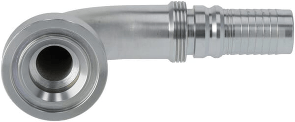 Pièces agricoles - Hydraulique - Raccord à sertir 4SH-DN25 bride Ø 54,0 mm 90°