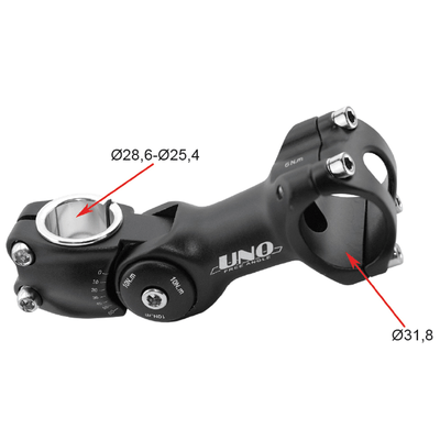 Pièces Quad & Motos - Vélo - Potence de guidon de vélo 0° / 60° UNO -110 mm argent