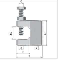 Pièces agricoles - Hydraulique - Pince profilée Flamco M6 - M8