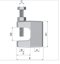 Pièces agricoles - Hydraulique - Pince profilée Flamco M6 - M8