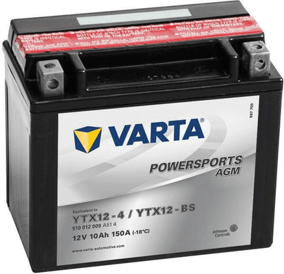 Pièces agricoles - Eclairage - Batterie 12V 10Ah 150A AGM Powersports VARTA