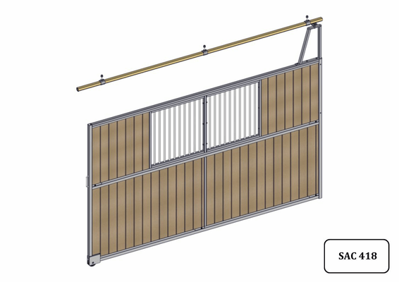 Materiels - Cage de contention - SEPARATION COULISSANTE BARREAUDEE/RESINE L.4M