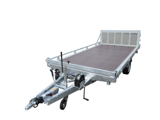 Materiels - Remorque voiture - PLATEAU ROUES DESSOUS 355x180 freiné 1 essieu PTAC 1500 kg
