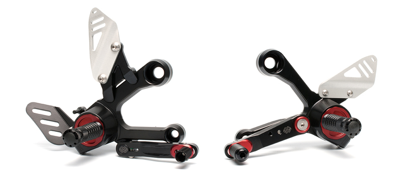 Pièces Quad & Motos - Equipement véhicule - Commandes reculées ajustables GILLES TOOLING RCT10GT noir/rouge Yamaha
