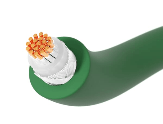 Pièces agricoles - Jardin et forêt pièce adaptable - Câble de signal Ø3,8 mm x 200 m, protection en maille métallique, âme en cuivre