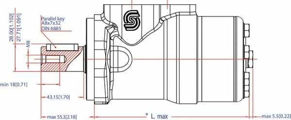 Pièces agricoles - Hydraulique - Moteur Orbit , Cardan Ø25,WDH