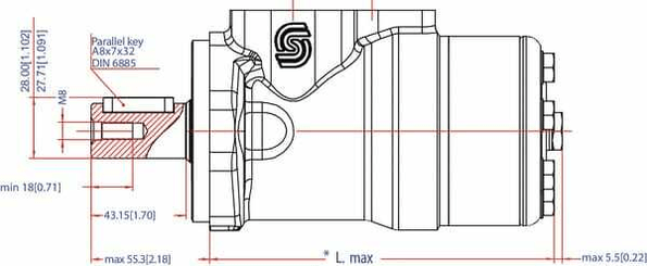 Pièces agricoles - Hydraulique - Moteur Orbit , Cardan Ø25,WDH