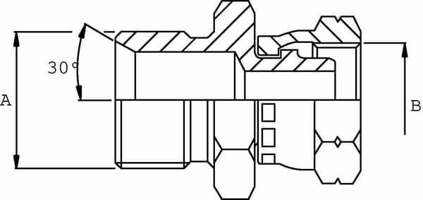 Pièces agricoles - Hydraulique - Adaptateur 1/2 BSP x M24