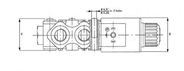 Pièces agricoles - Hydraulique - Valve 3/2 24VDC FP-D1-3-E-G3/8-3A-I-B-A