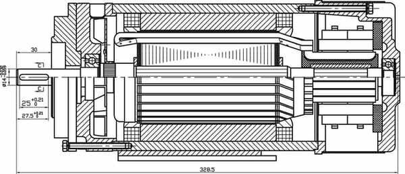 Pièces agricoles - Hydraulique - Moteur MPP DC 24VDC 3000W B14A
