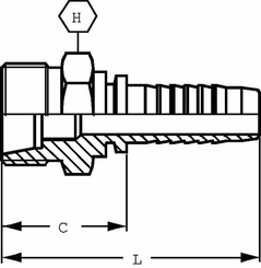 Pièces agricoles - Hydraulique - Raccord DN08-M18x150-10S