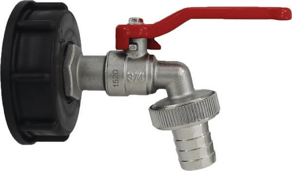 Pièces agricoles - Hydraulique - Adaptateur IBC S60x6 avec robinet 3/4"