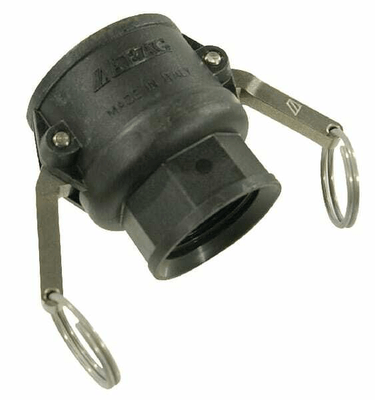 Pièces agricoles - Pièce Pulvérisateur - Camlock Type D 1-1/2" filetage femelle 1-1/4" polypropylène