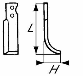Pièces agricoles - Travail du sol - Lame de fraise d. p/ Goldoni
