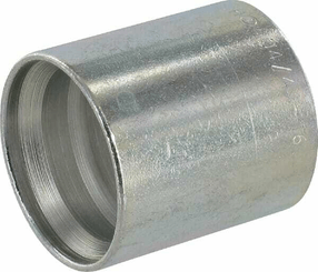 Pièces agricoles - Hydraulique - Jupe à sertir Ø67x61,2mm DN40 acier / zingué / blanc passivé Alfagomma