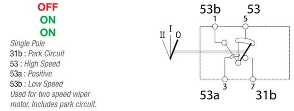 Pièces agricoles - Eclairage - Interrupteur à bascule, II+I-0, off-on-on, 6 pôles, éclairage de localisation, avec ampoule