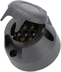 Pièces agricoles - Eclairage - Prise de remorque 7 pôles, plastique, 12V, bornes à vis