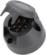 Prise de remorque 7 pôles, plastique, 12V, bornes à vis