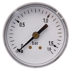 Pièces agricoles - Hydraulique - Manomètre Ø50 0-1,6bar 1/4" ar.
