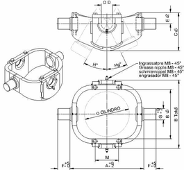 Pièces agricoles - Hydraulique - Support de tourillon K110
