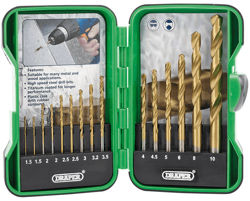 Pièces Quad & Motos - Outillage - Boîte de 15 forets DRAPER HSS titane 1 à 10mm