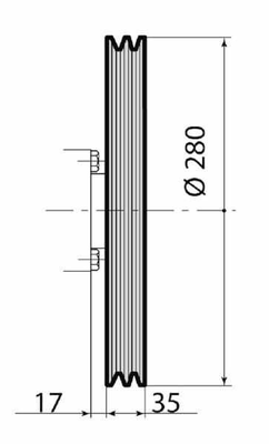 Pièces agricoles - Pièce Pulvérisateur - Poulie à gorges 280A2