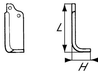 Pièces agricoles - Travail du sol - Lame de fraise d. Badalini