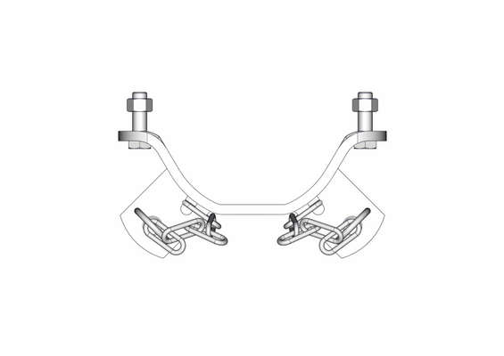Materiels - Accessoires 30Kg-50Kg - PACK DE 16 DEMI BRIDES TREFLE 2DL D.140MM