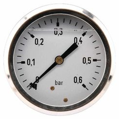 Pièces agricoles - Hydraulique - Manomètre Ø63 0-0,6bar ¼" ar.