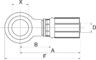 Pièces agricoles - Hydraulique - Racc. à sertir DN10-1/4BSP banjo