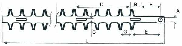 Pièces agricoles - Cloture,Jardin & Sylviculture - Lame sup. taille-haies 634 mm