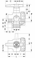 Pièces agricoles - Pièce Pulvérisateur - Vanne à boisseau sphérique 2" 3 voies