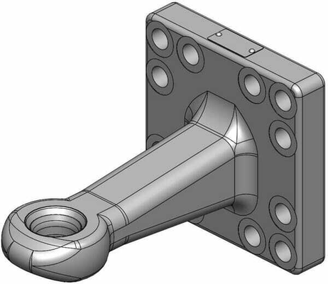 Pièces agricoles - Tracteur pièce adaptable - Oeillet de remorquage diamètre 40mm 160x160 avec douille ISO 5692-2