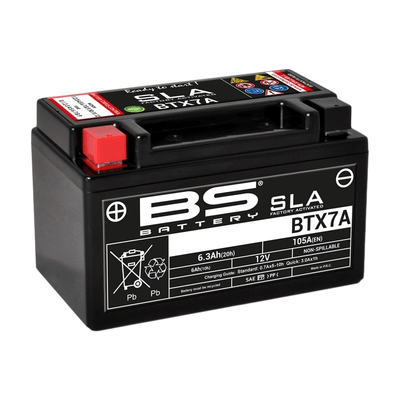 Pièces Quad & Motos - Electrique - Batterie BS BATTERY SLA sans entretien activé usine - BTX7A