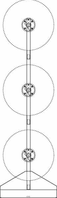 Pièces agricoles - Hydraulique - Cadre de support d'enrouleur de tuyau triple