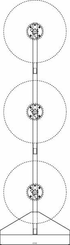 Pièces agricoles - Hydraulique - Cadre de support d'enrouleur de tuyau triple