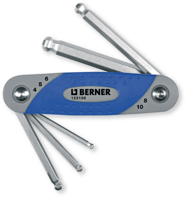 Outils - Outils divers - MONTURE 5 CLE MALE TETE BOULE