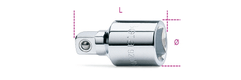 Réducteur carré femelle 1/2'' et mâle 3/8'' BETA
