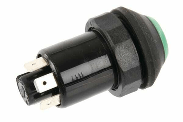 Pièces agricoles - Electricité - Interrupteur à poussoir, phares, rond, vert