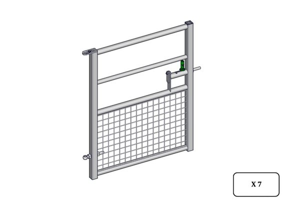 Materiels - Accessoires 100Kg-200Kg - PACK DE 7 PORTE HERBAGE SEMI-GRILLAGEE L.1.19M