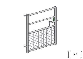 Materiels - Accessoires 100Kg-200Kg - PACK DE 7 PORTE HERBAGE SEMI-GRILLAGEE L.1.19M