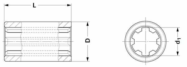 Pièces agricoles - Transmission - Tube 100L 1 3/8" 21 pcs.
