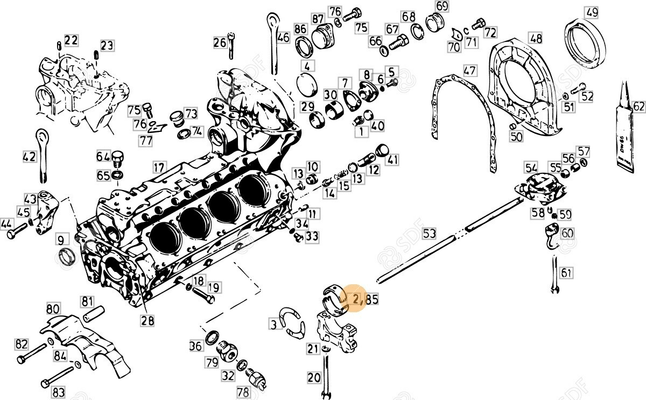 Pièces agricoles - Pieces moteur - PALIER VILEBREQUIN