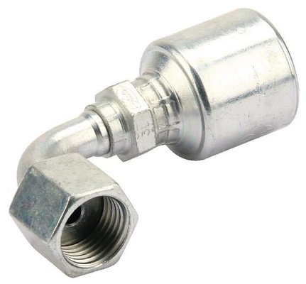 Pièces agricoles - Hydraulique - Racc. à sertir DN25-1"7/16ORFS 90°