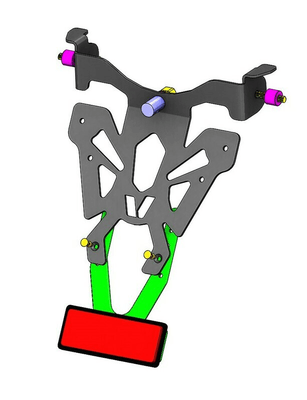 Pièces Quad & Motos - Equipement véhicule - Support de plaque V PARTS noir Honda CB1000R