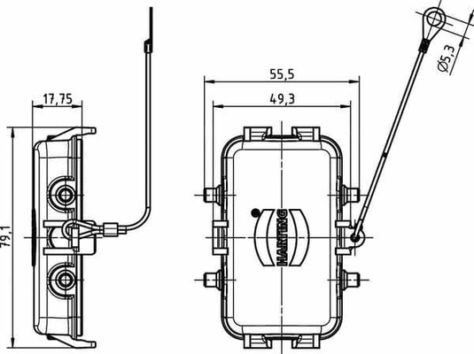 Pièces agricoles - Pièce Pulvérisateur - Couvercle 10B avec 4 cames, métal